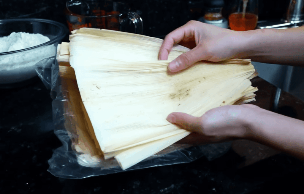 Soaking and Preparing Corn Husks